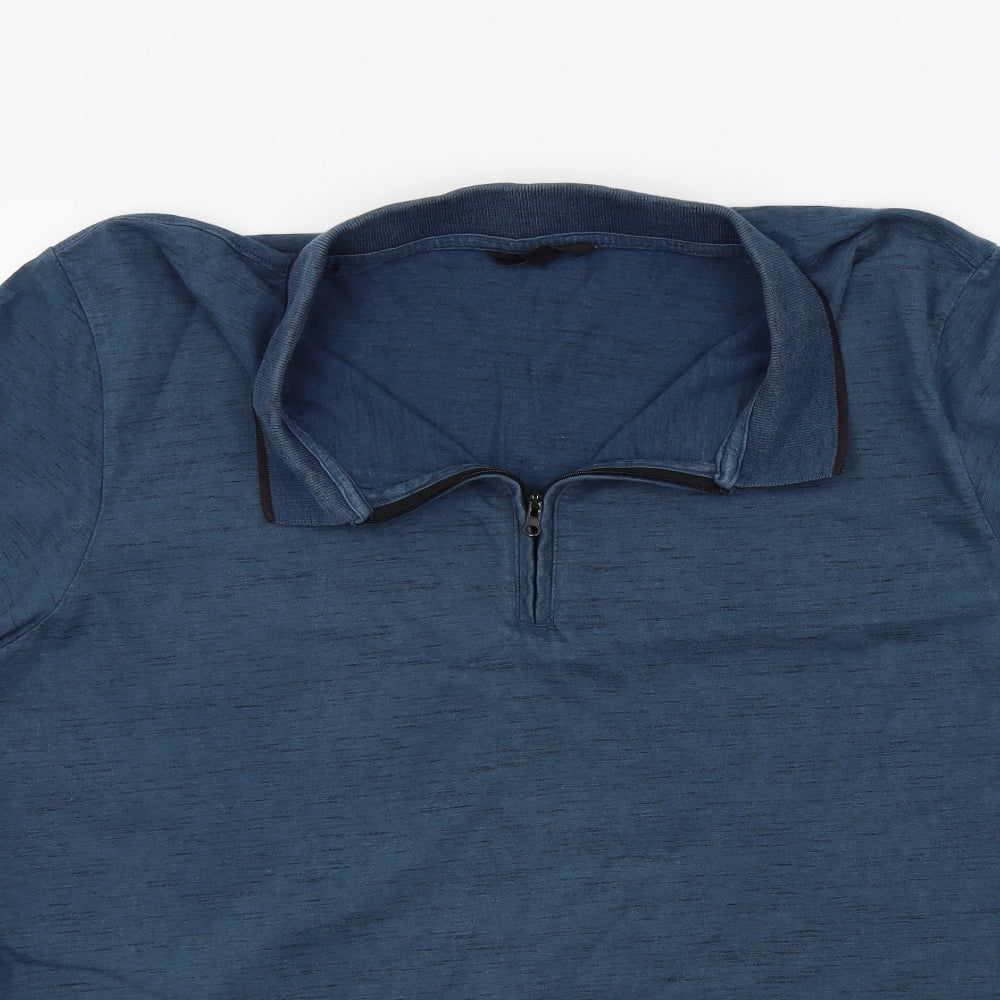 George Mens Blue Colourblock   Polo Size XL