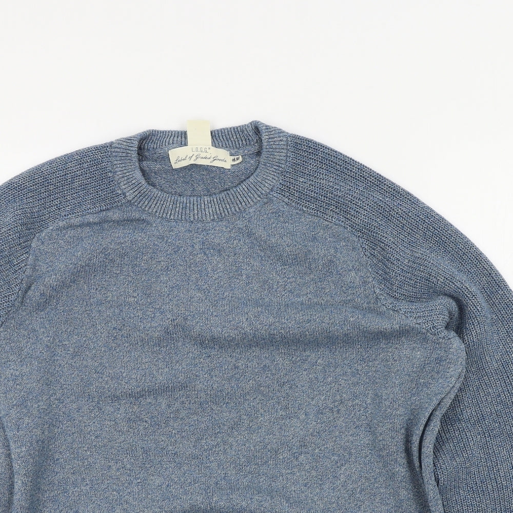 H&M Mens Blue   Pullover Jumper Size XL