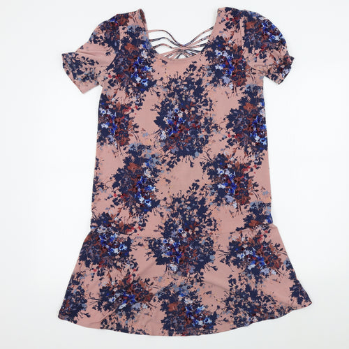 NEXT Womens Pink Geometric  A-Line  Size 10