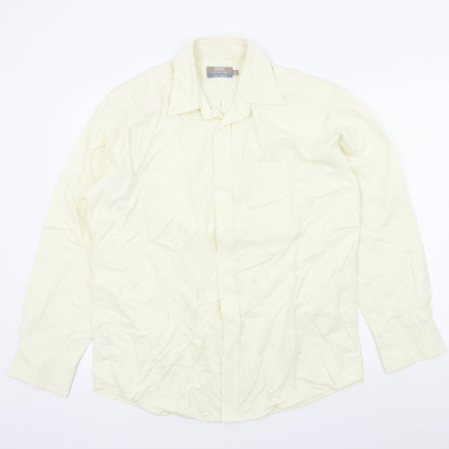 M&S Mens Beige Colourblock   Button-Up Size 38