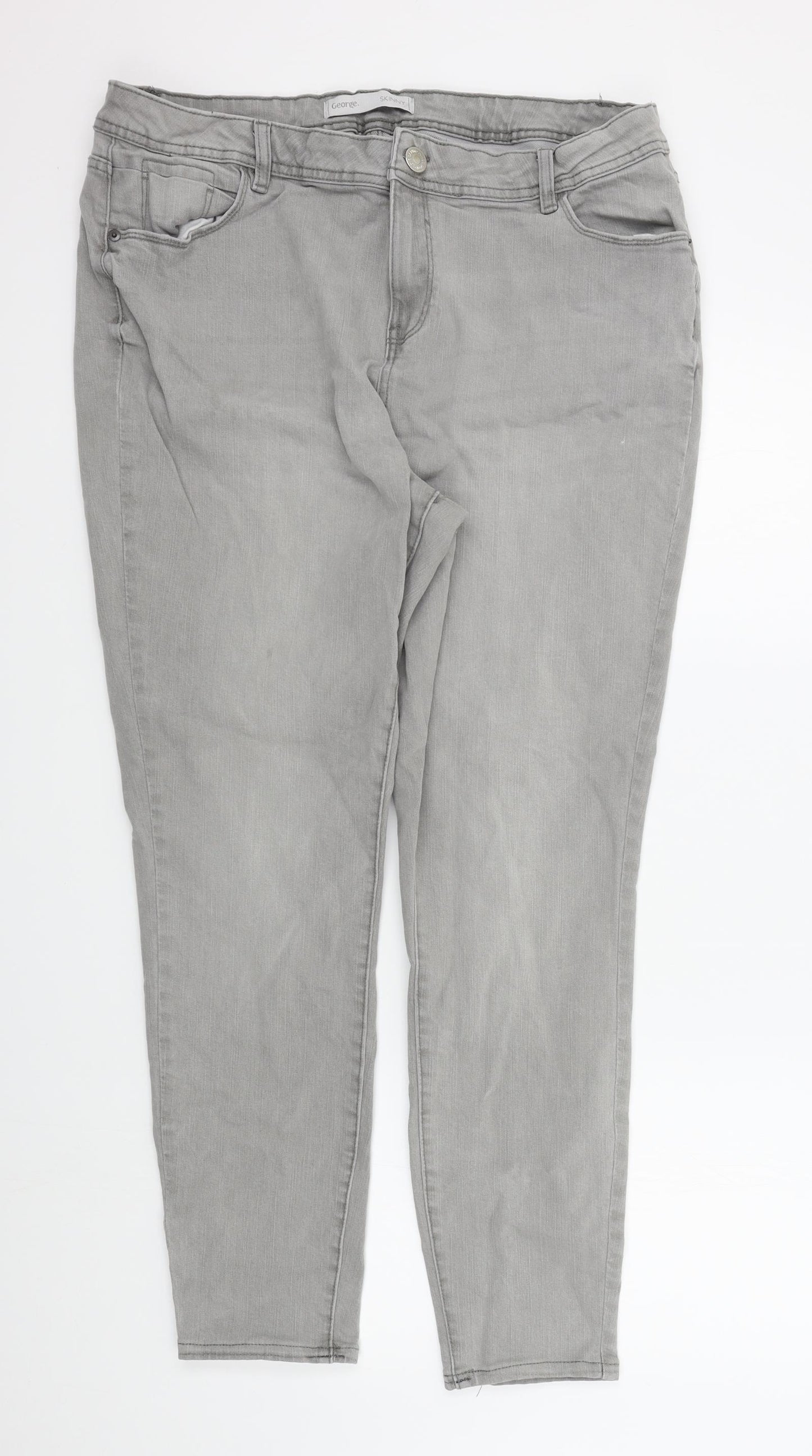 George Womens Grey   Skinny Jeans Size 20 in L29 in