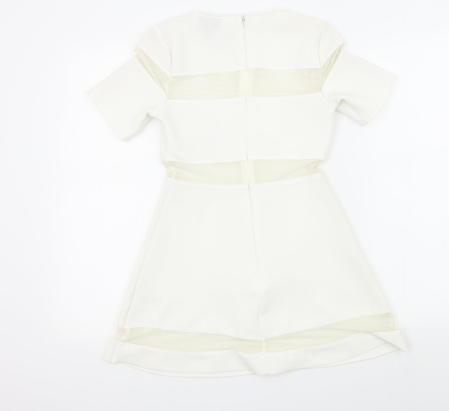 Topshop Womens White   Fit & Flare  Size 8