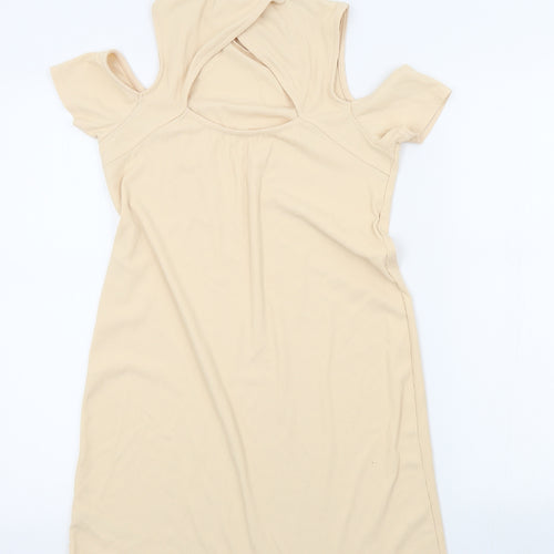 Miss Selfridge Womens Beige Colourblock  A-Line  Size 8