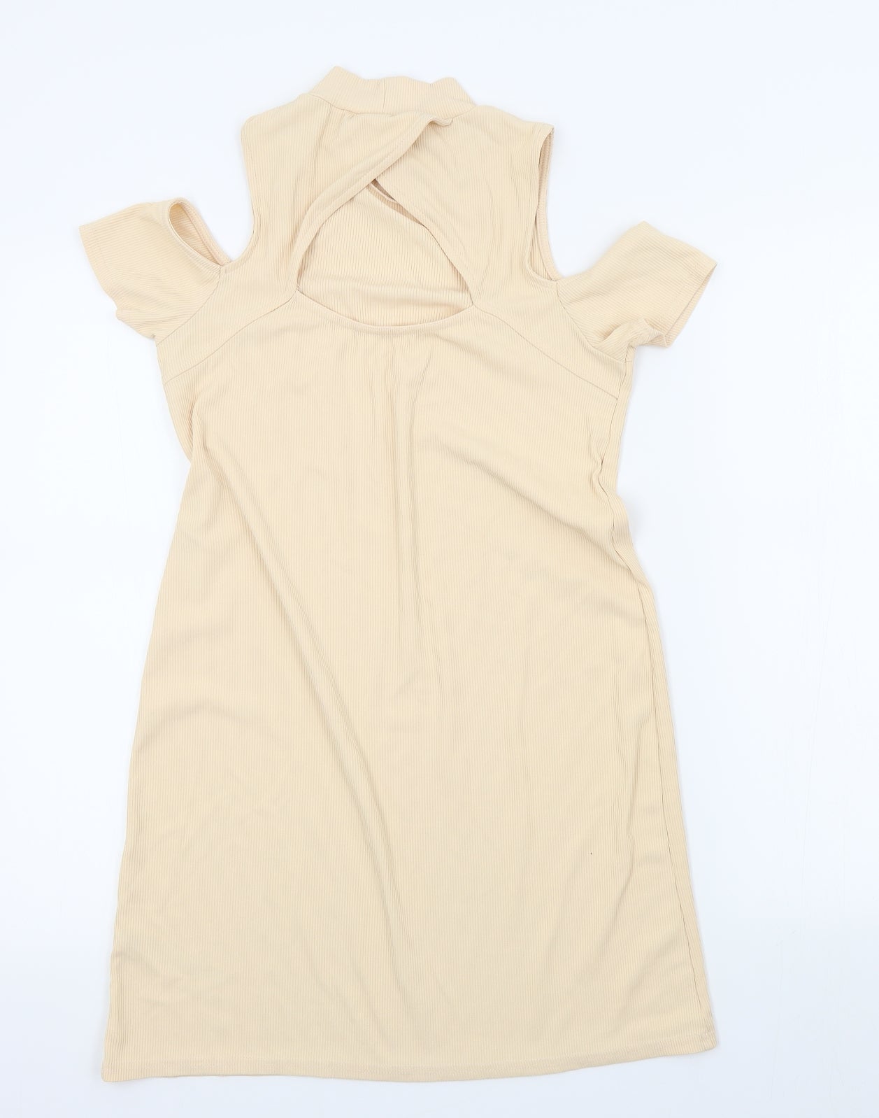 Miss Selfridge Womens Beige Colourblock  A-Line  Size 8