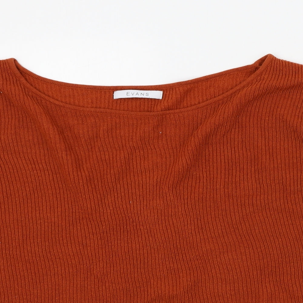 Evans Womens Brown   Pullover Jumper Size 26