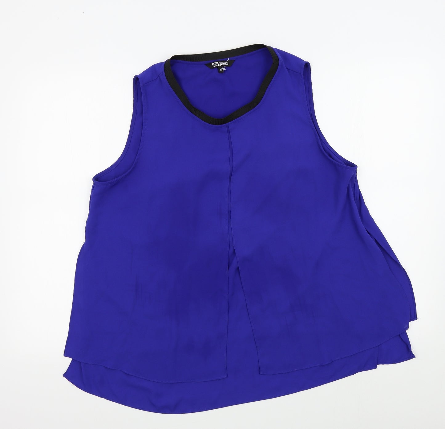 Debenhams Womens Blue Colourblock  Basic Blouse Size 18
