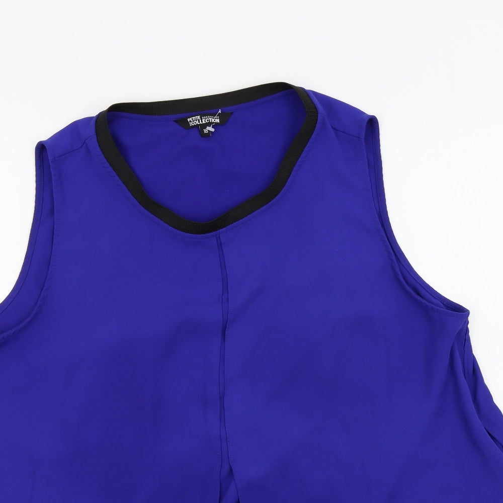 Debenhams Womens Blue Colourblock  Basic Blouse Size 18