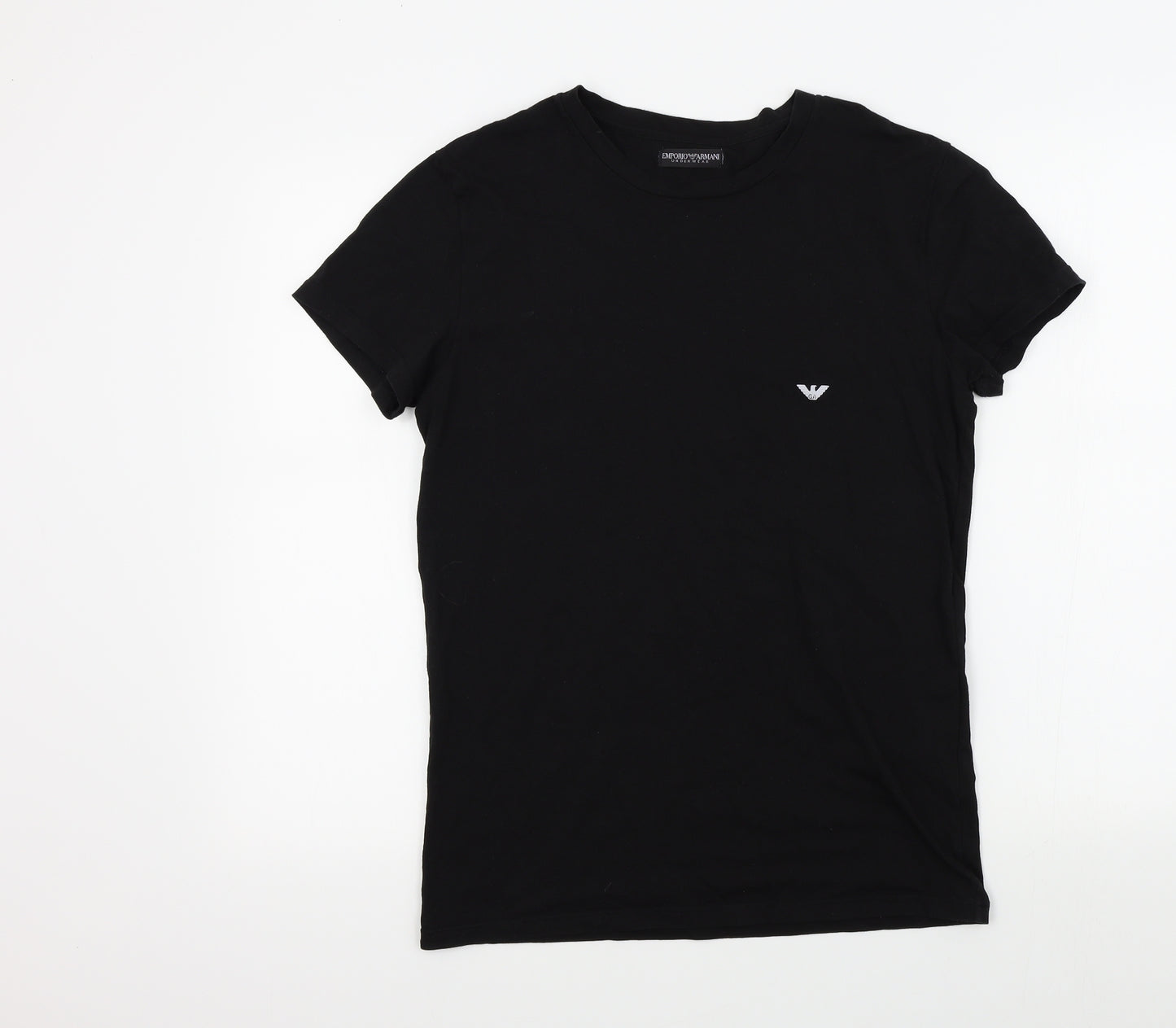 Emporio Armani Mens Black Colourblock   T-Shirt Size S