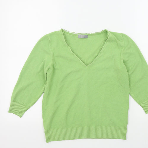 m&s Womens Green   Pullover Jumper Size 14