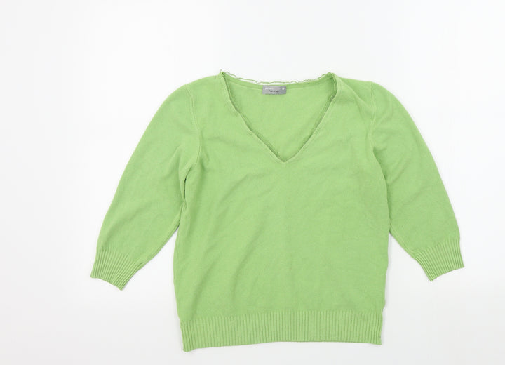 m&s Womens Green   Pullover Jumper Size 14