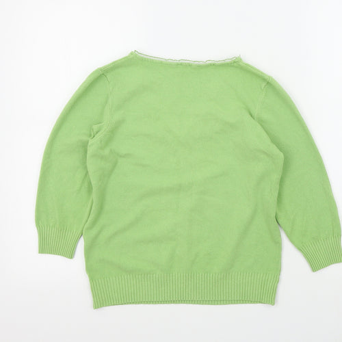 m&s Womens Green   Pullover Jumper Size 14