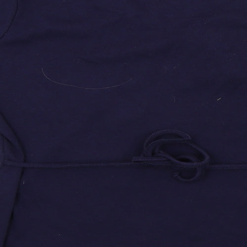 EDITIONS Womens Blue Colourblock  Basic T-Shirt Size 12