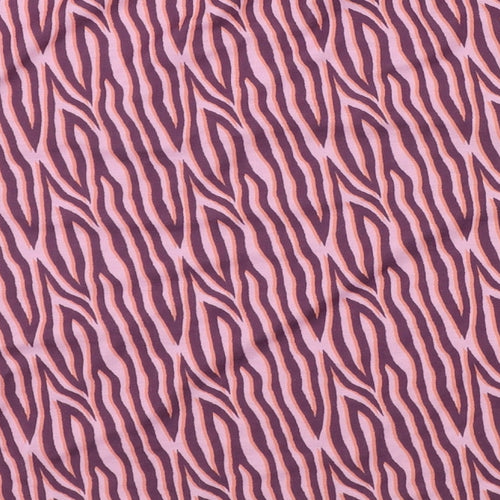 Fearless Illustration Womens Pink Geometric  Basic T-Shirt Size L