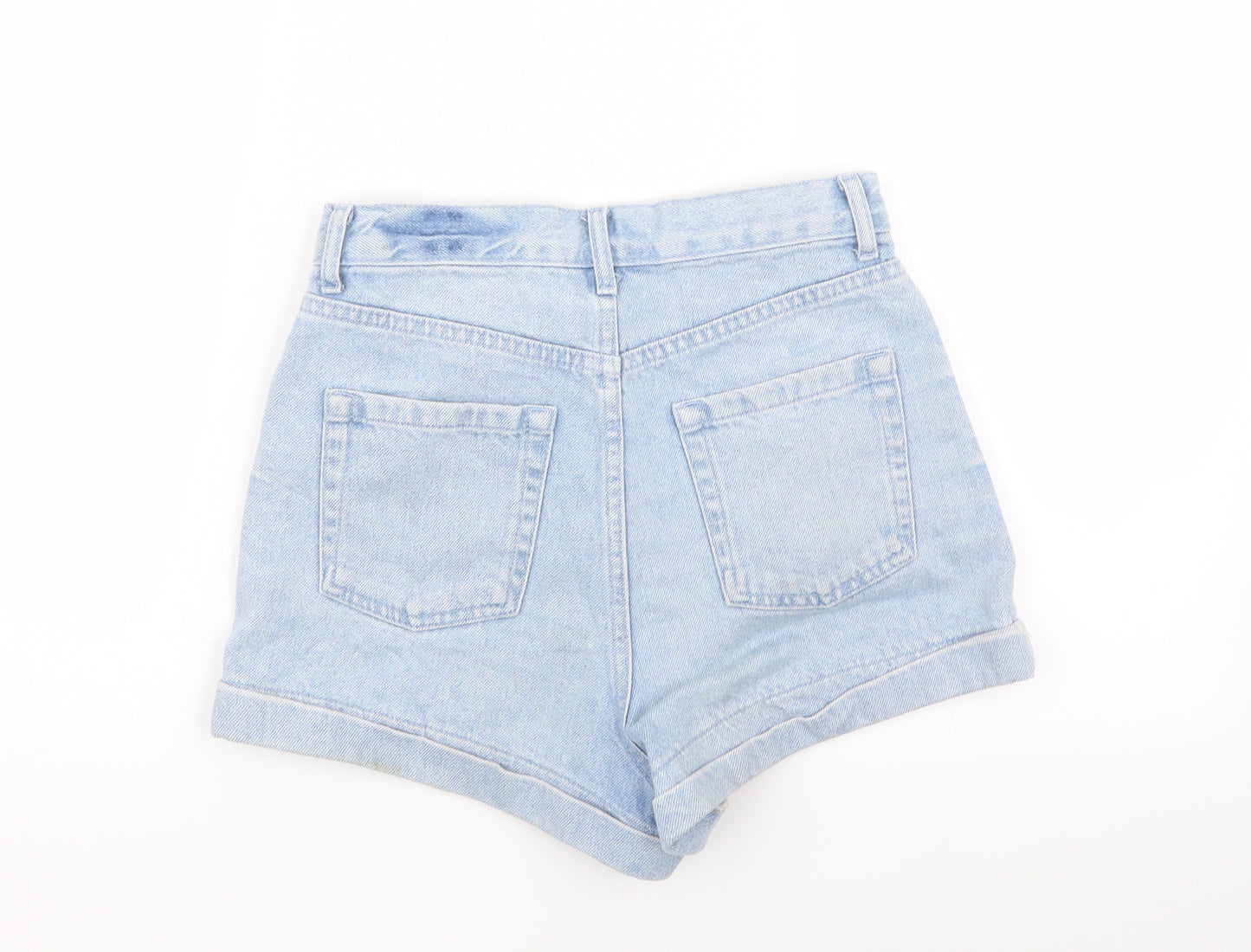 Topshop Womens Blue   Mom Shorts Size 8 - Denim Shorts