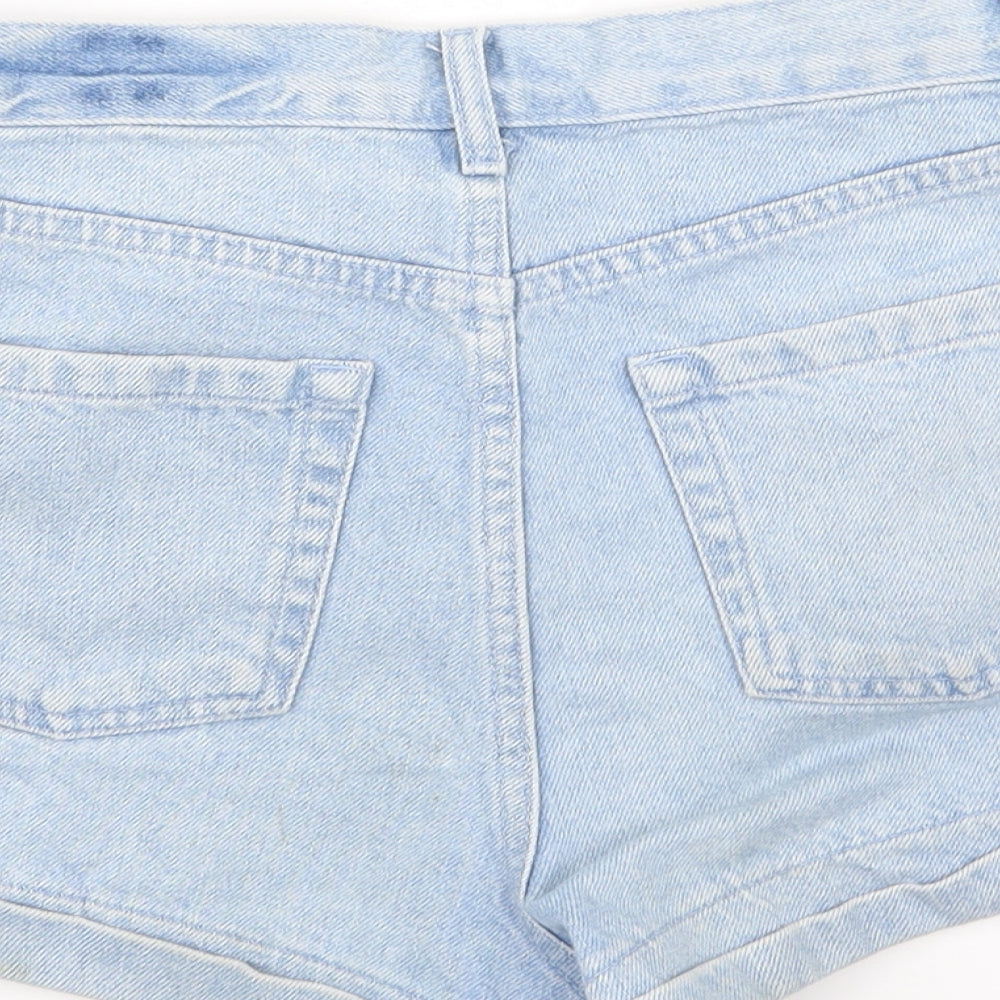 Topshop Womens Blue   Mom Shorts Size 8 - Denim Shorts