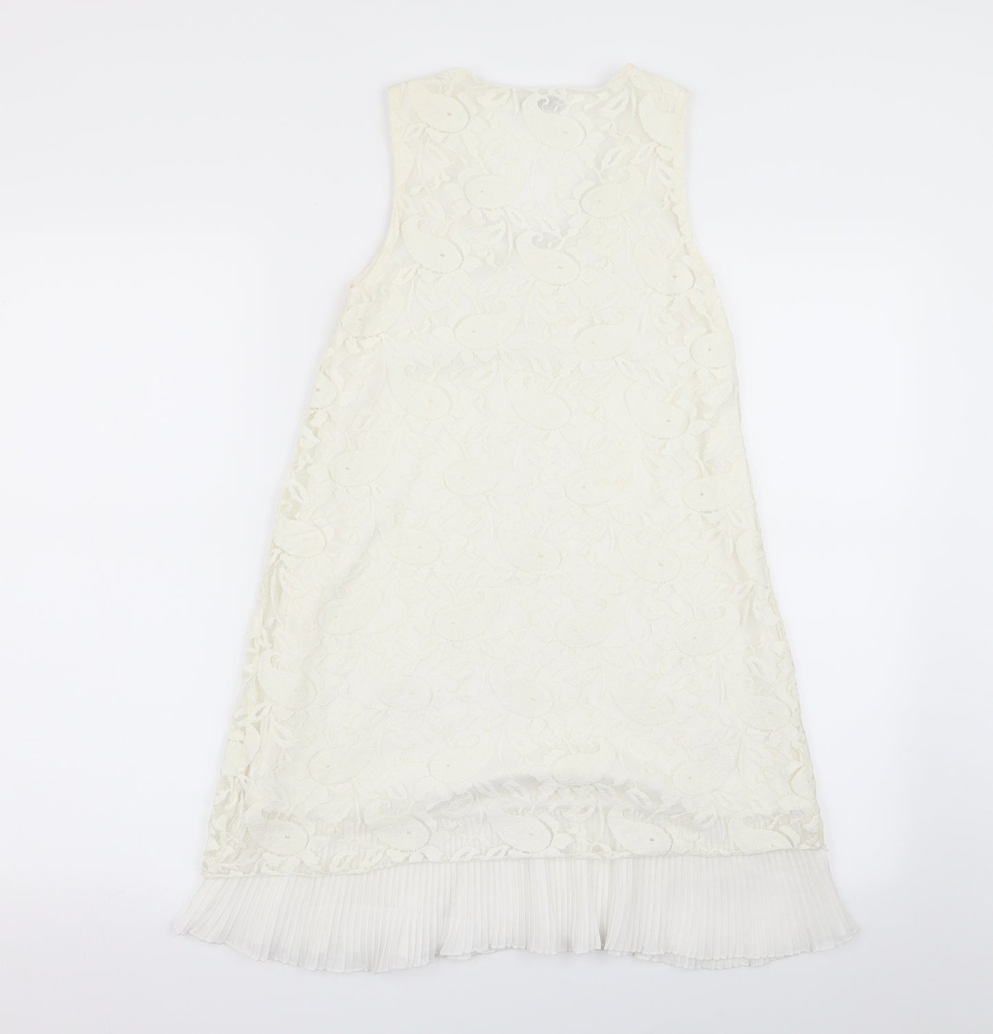 cutie Womens White Floral  A-Line  Size S