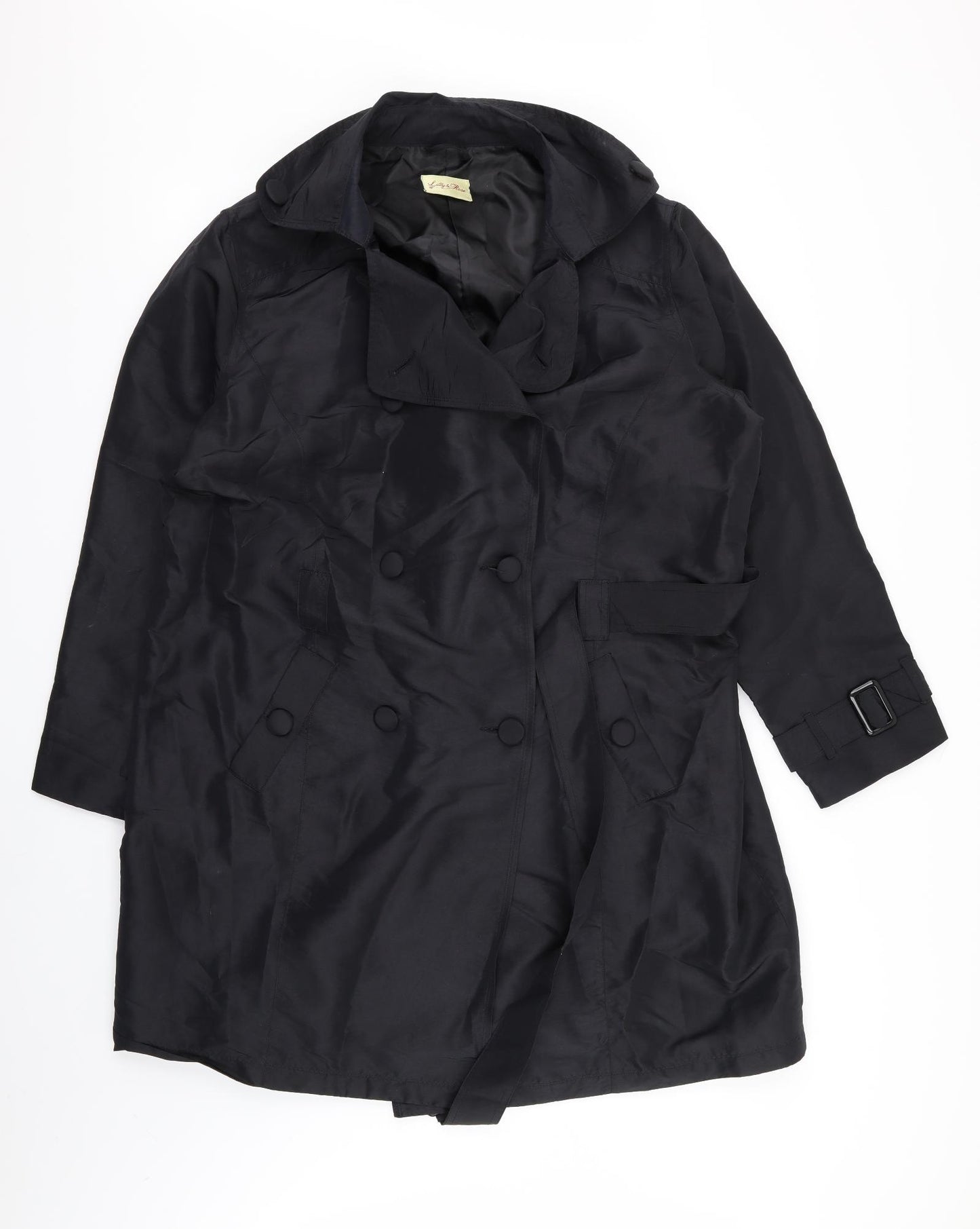 lily&rose Womens Black   Overcoat Coat Size 20