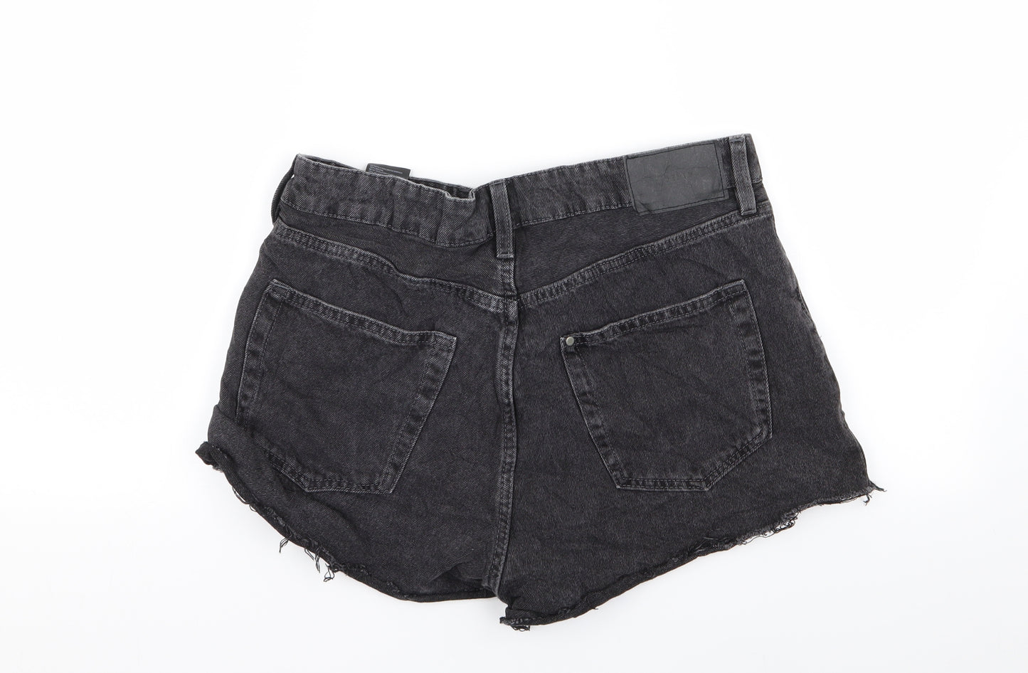 H&M Womens Black   Hot Pants Shorts Size 14 - denim shorts