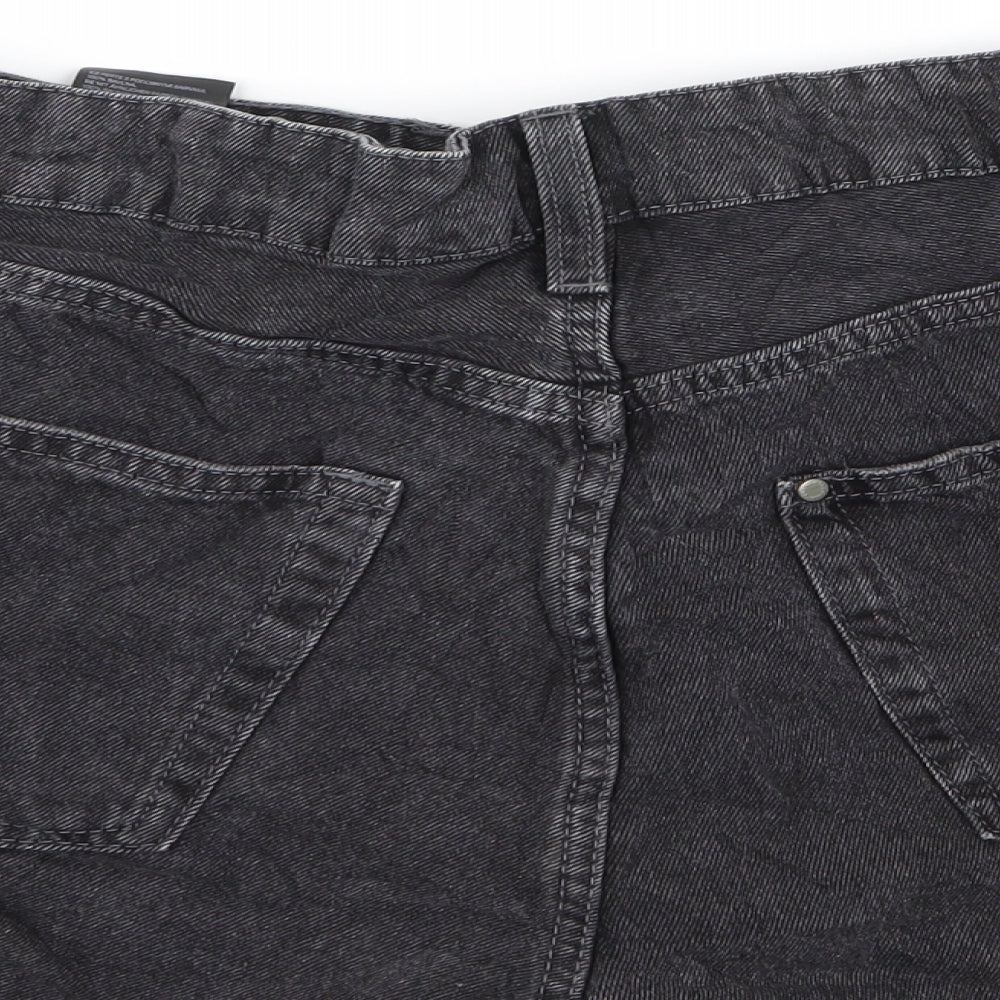 H&M Womens Black   Hot Pants Shorts Size 14 - denim shorts