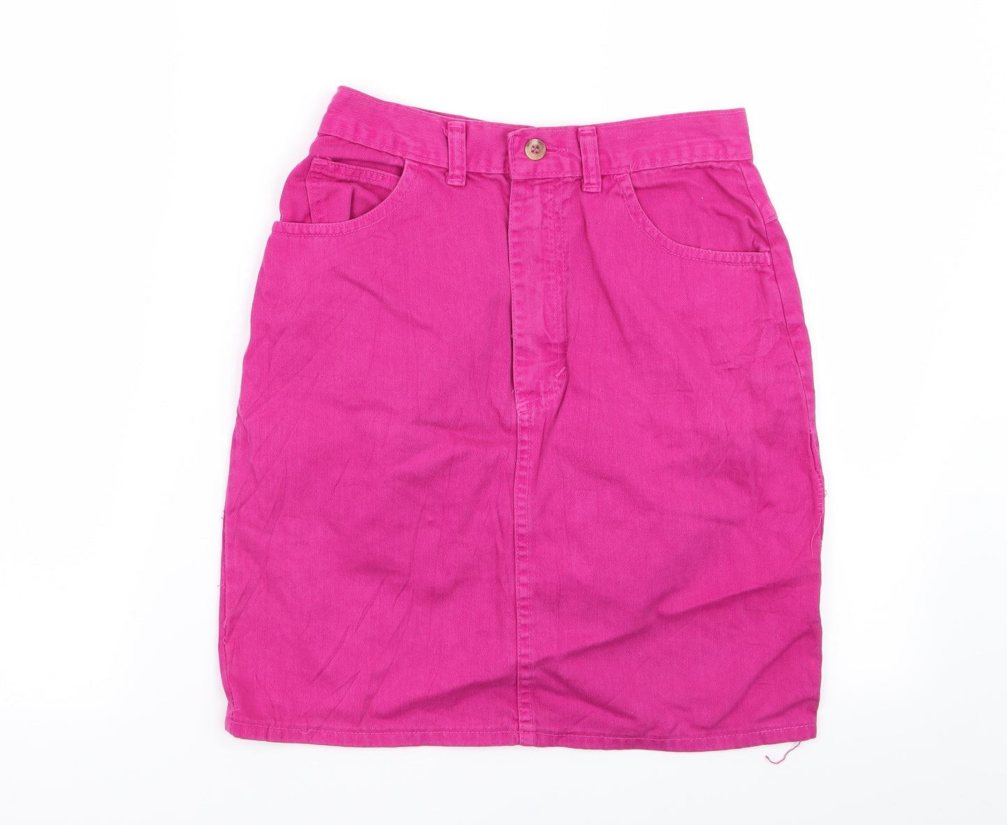 Duck Head Girls Pink   A-Line Skirt Size 7 Years - DENIM SKIRT