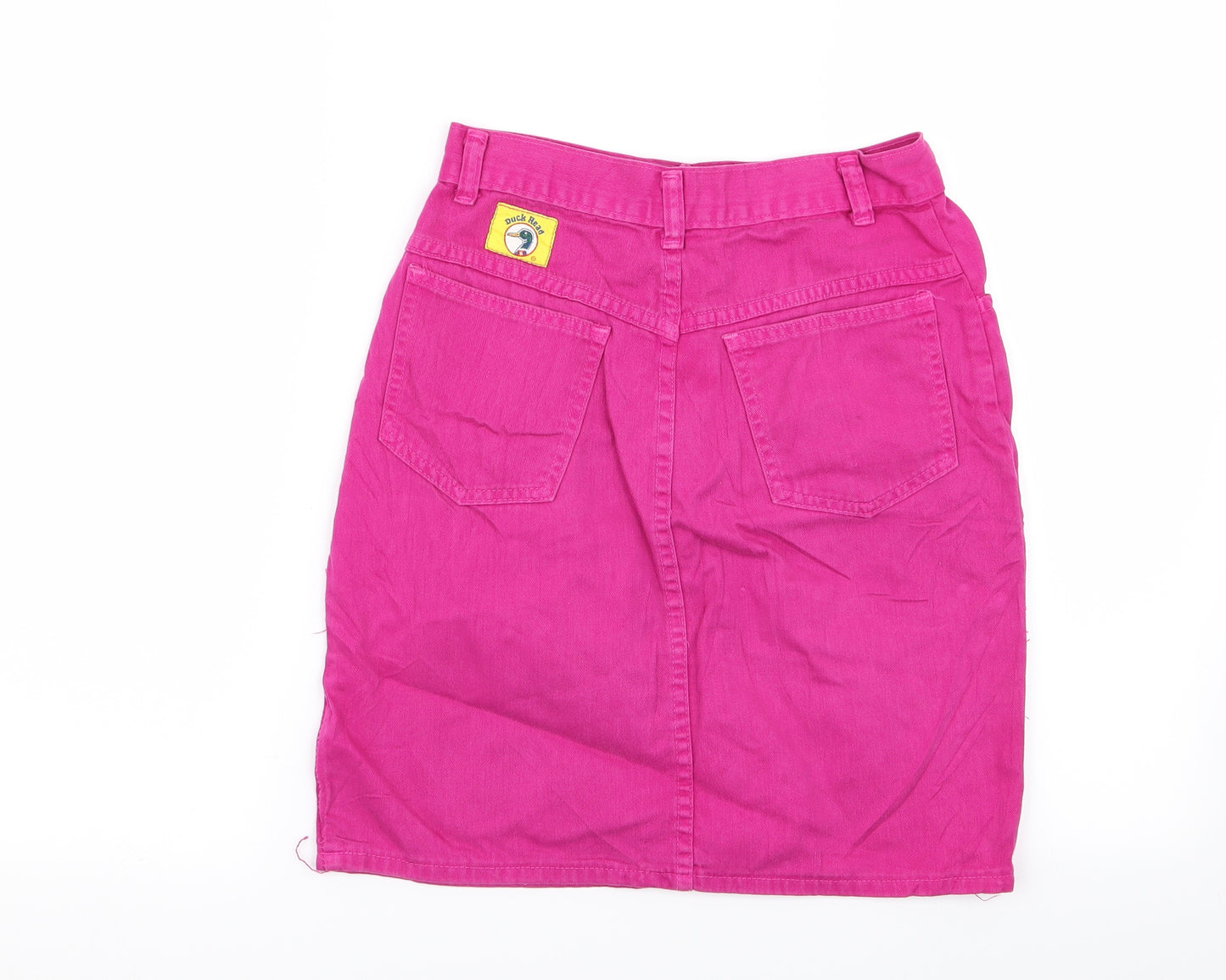 Duck Head Girls Pink   A-Line Skirt Size 7 Years - DENIM SKIRT