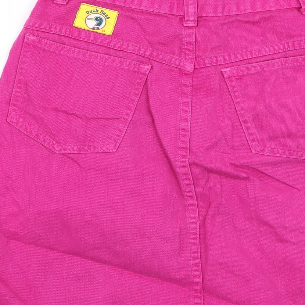 Duck Head Girls Pink   A-Line Skirt Size 7 Years - DENIM SKIRT
