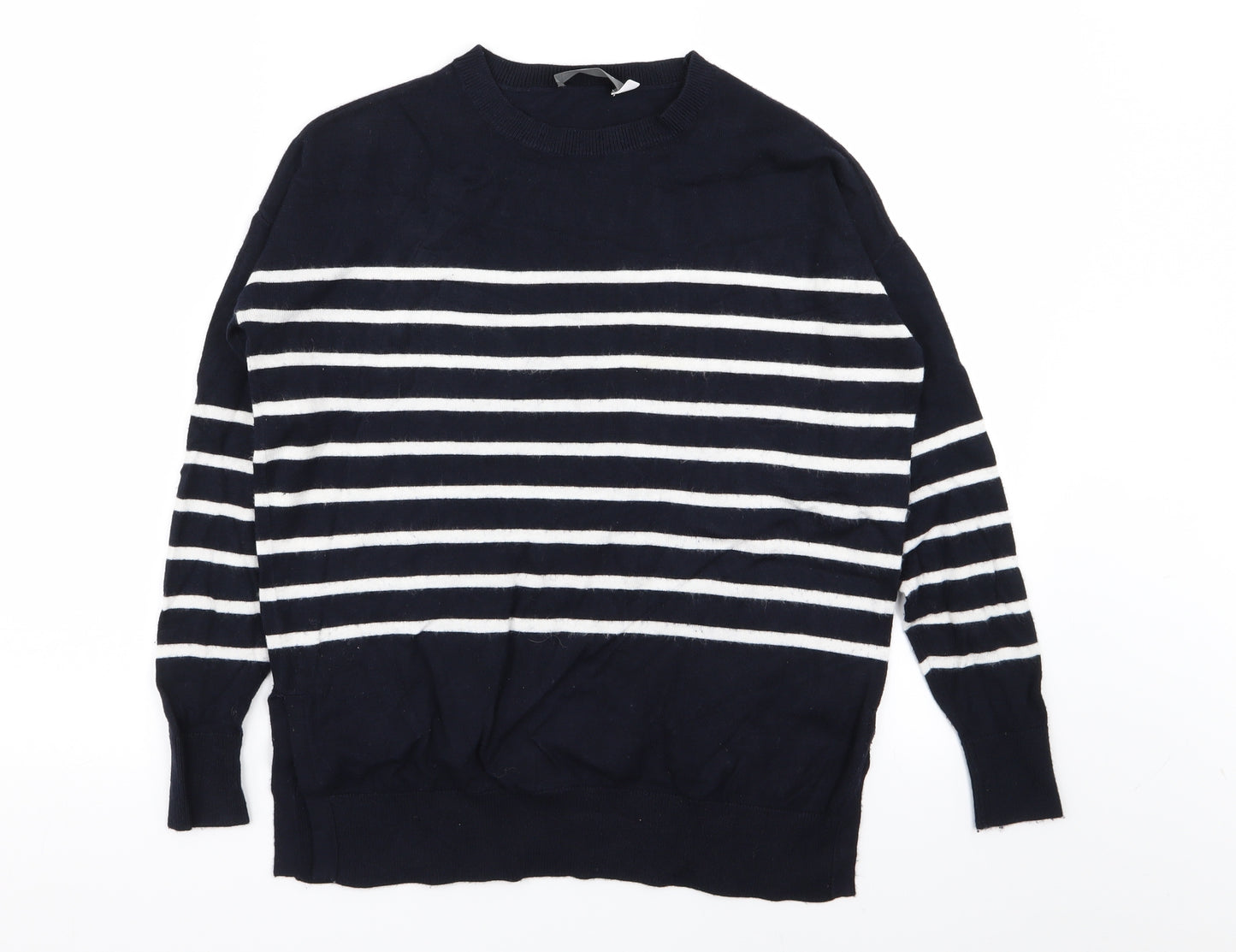 Mint Velvet Womens Blue Striped  Pullover Jumper Size XS