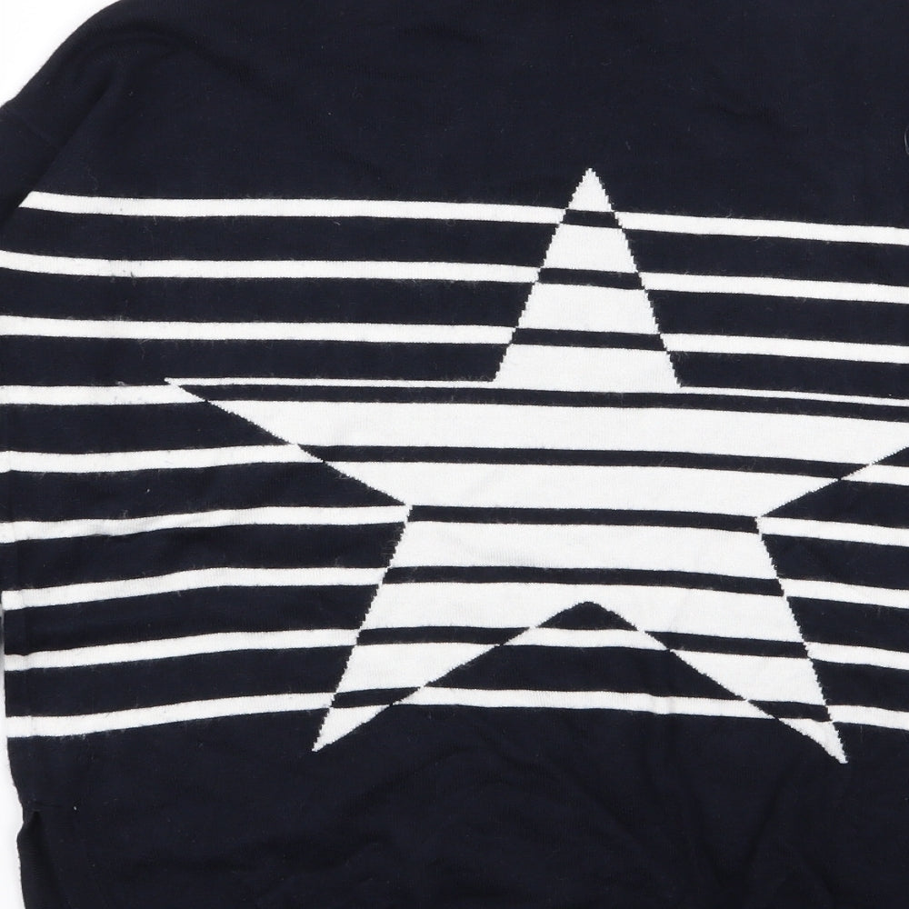 Mint Velvet Womens Blue Striped  Pullover Jumper Size XS