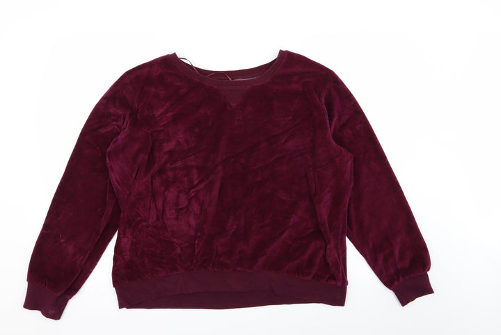 love to lounge Womens Purple Solid  Top Pyjama Top Size 14