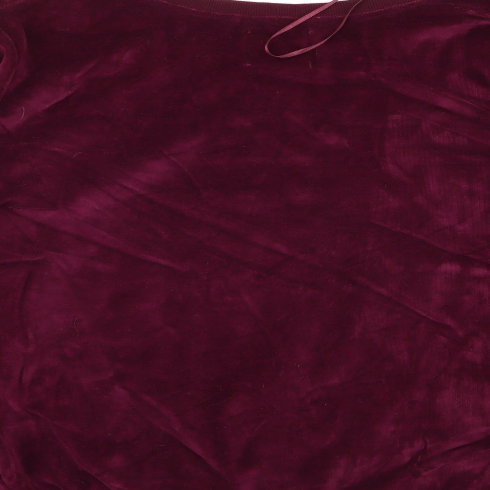 love to lounge Womens Purple Solid  Top Pyjama Top Size 14