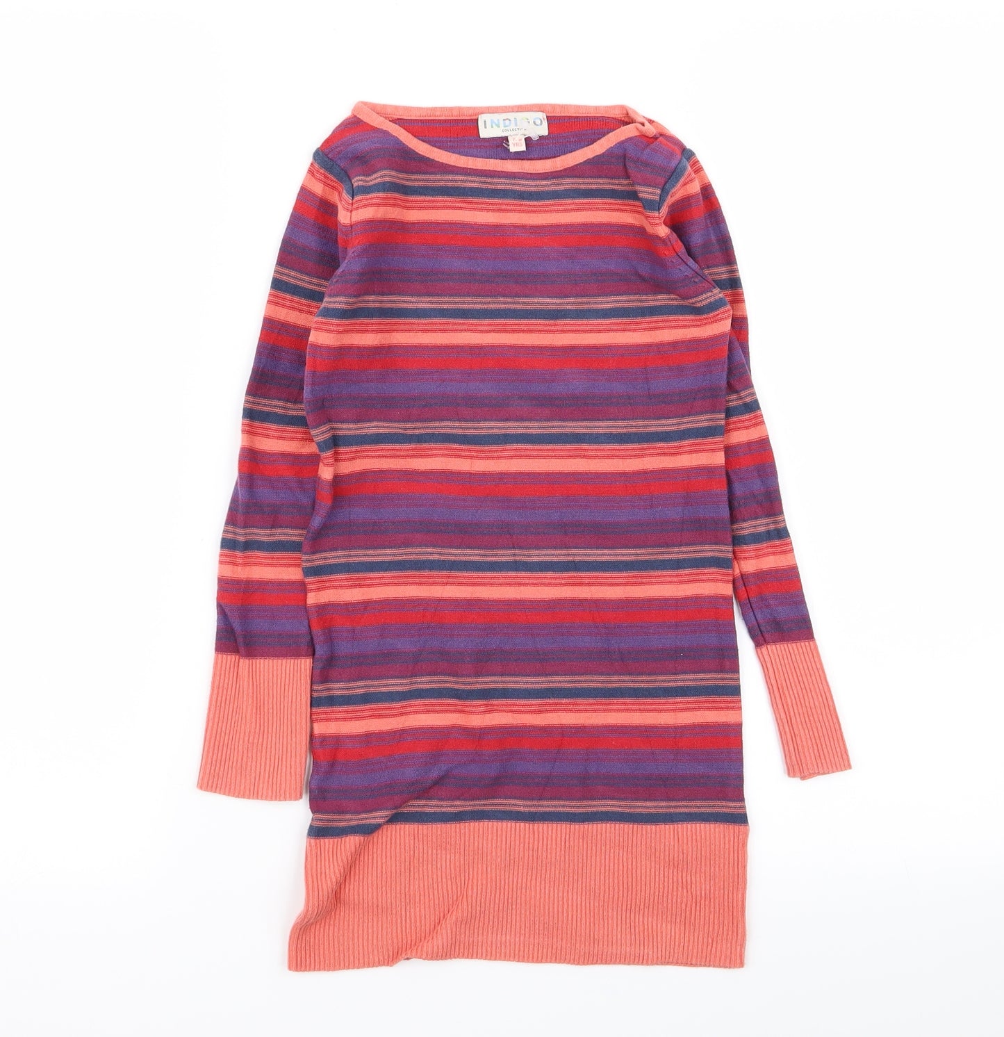 Indigo Girls Multicoloured Striped  Jumper Dress  Size 7-8 Years