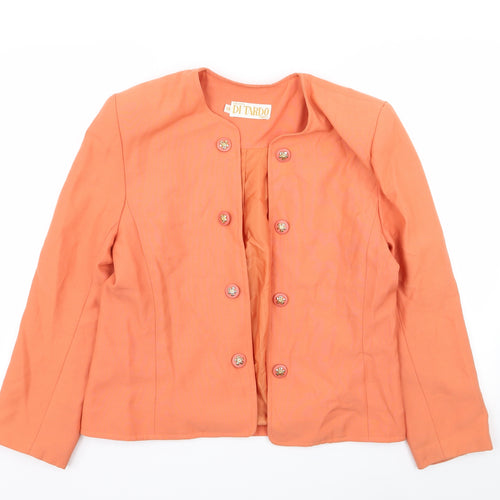 di tardo Womens Orange   Jacket Blazer Size 14