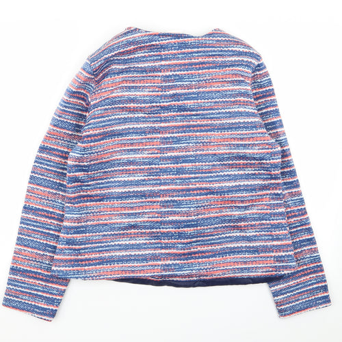 Anne De Lancay Womens Multicoloured Striped  Jacket Blazer Size M