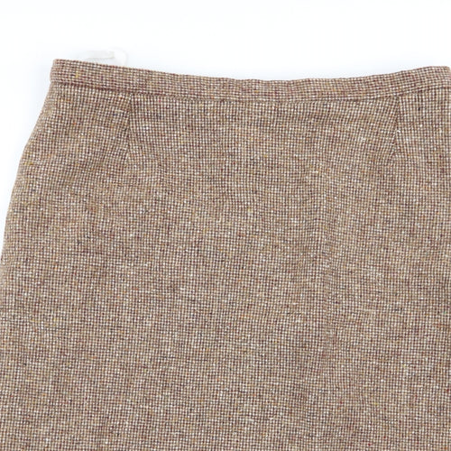 Preworn Womens Beige   A-Line Skirt Size 34 in