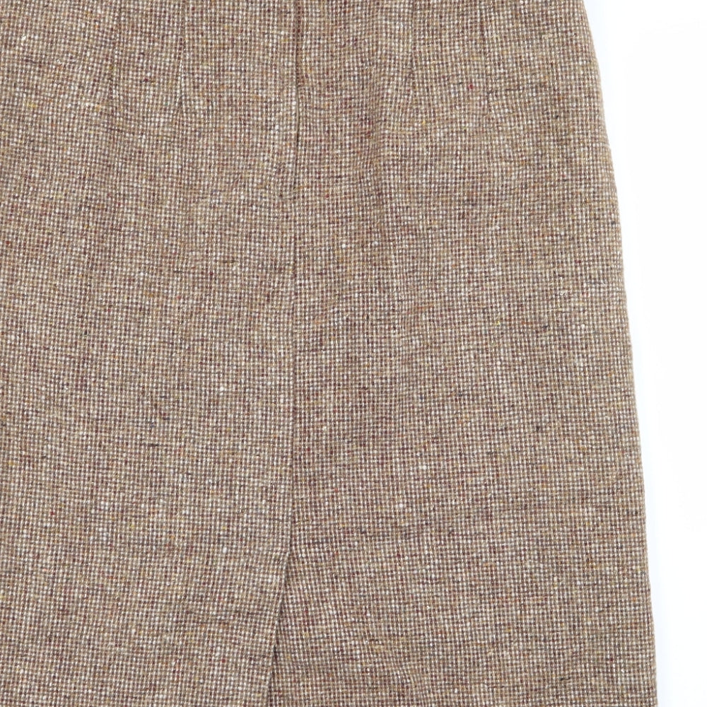 Preworn Womens Beige   A-Line Skirt Size 34 in