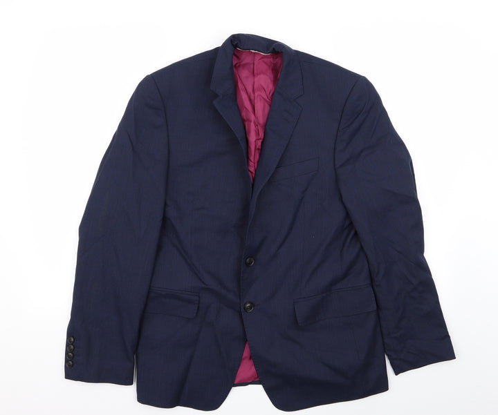M&s Mens Blue Jacket Blazer Size 38
