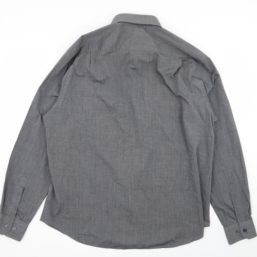 Asda George Mens Grey    Button-Up Size 17