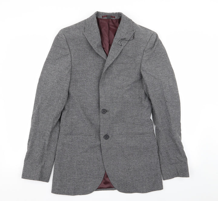 M&s Mens Grey   Jacket Blazer Size 34
