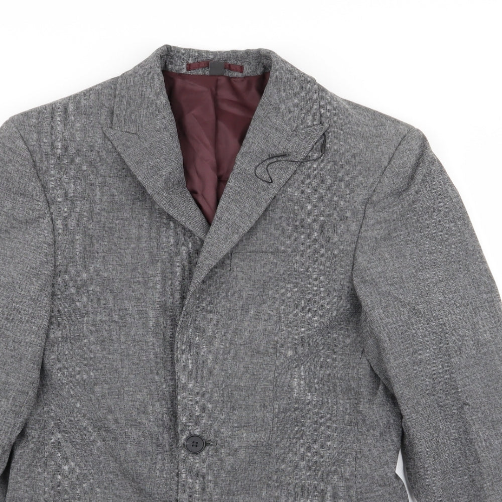 M&s Mens Grey   Jacket Blazer Size 34