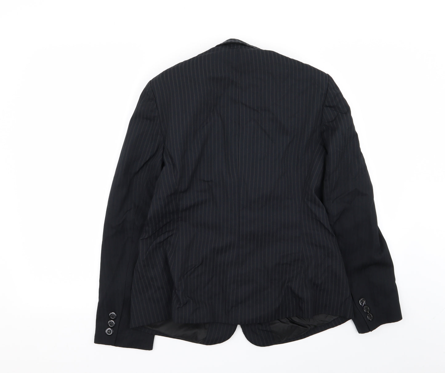 Autonomy Womens Black Striped  Jacket Blazer Size 12