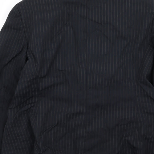 Autonomy Womens Black Striped  Jacket Blazer Size 12