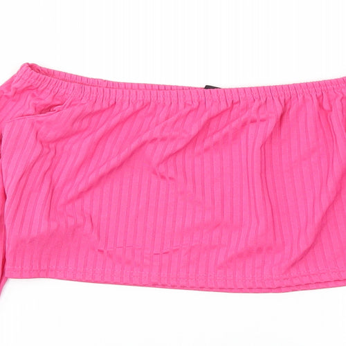 I SAW IT FIRST Womens Pink   Basic T-Shirt Size M