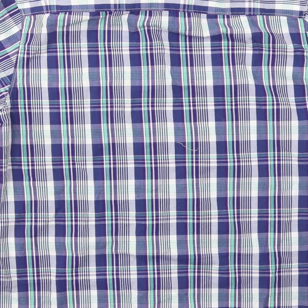 CASUALS Mens Blue Check   T-Shirt Size 40