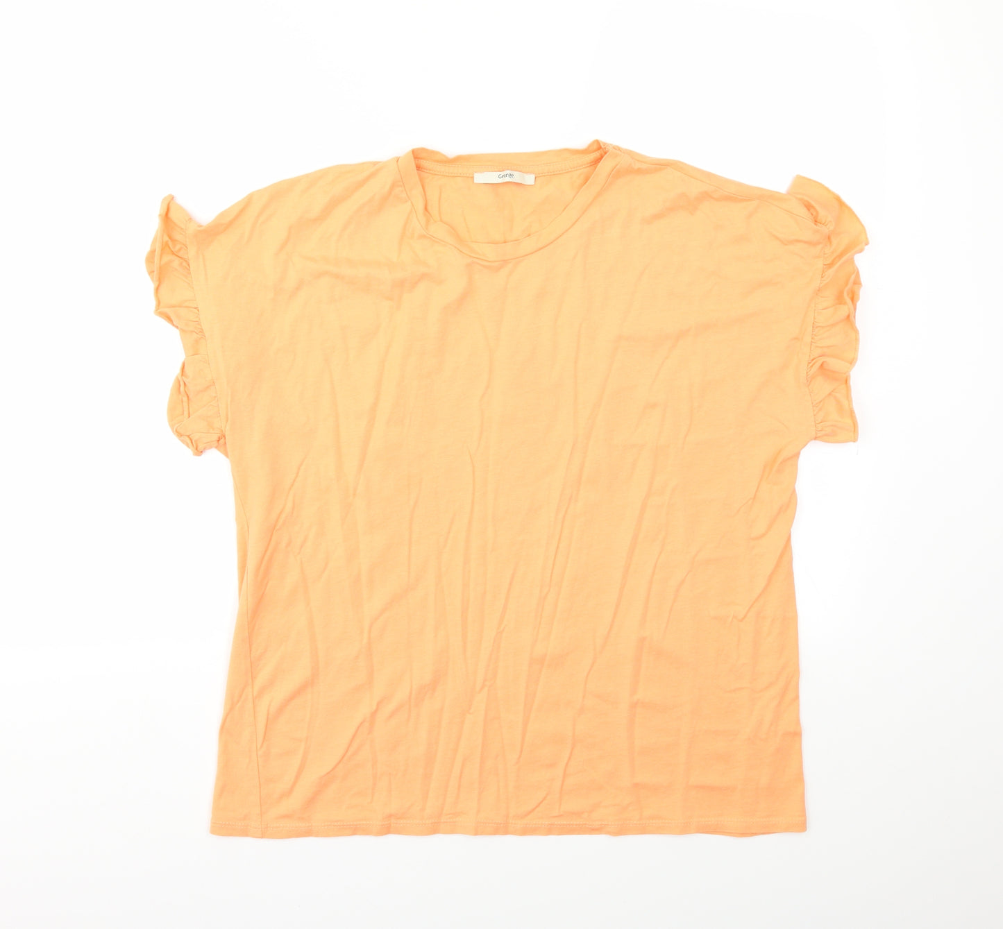 George Womens Orange   Basic T-Shirt Size 16