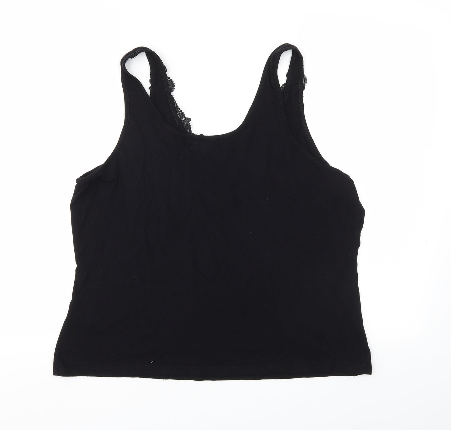 THE COLLECTION Womens Black   Basic T-Shirt Size 20