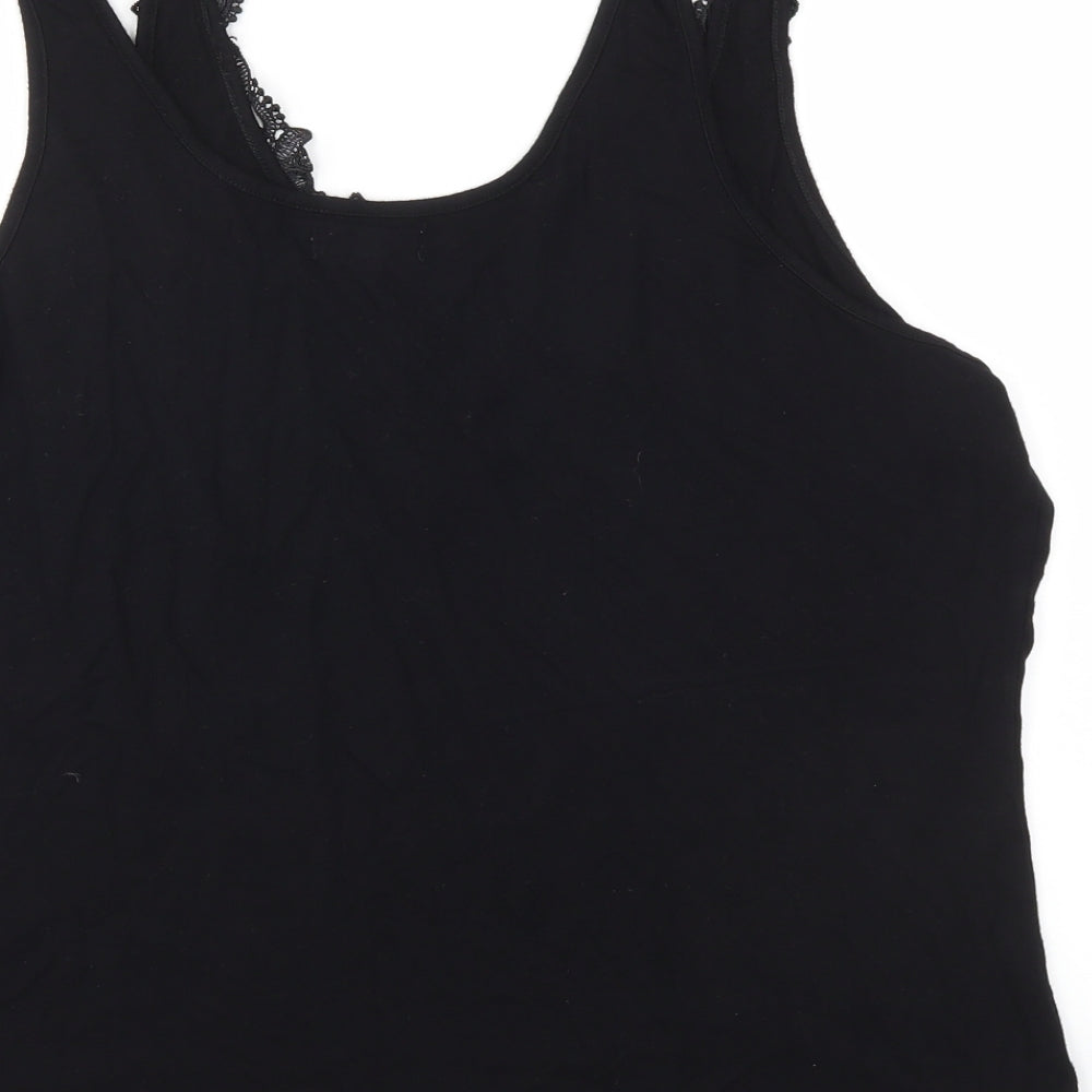 THE COLLECTION Womens Black   Basic T-Shirt Size 20