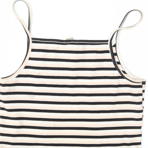 FOREVER 21 Womens Multicoloured Striped  Basic T-Shirt Size L
