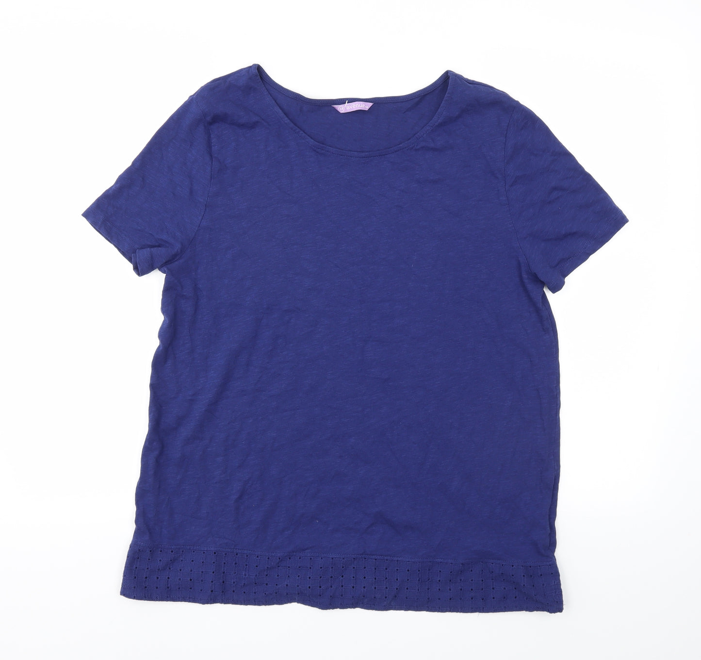 Avenue Womens Blue   Basic T-Shirt Size 14