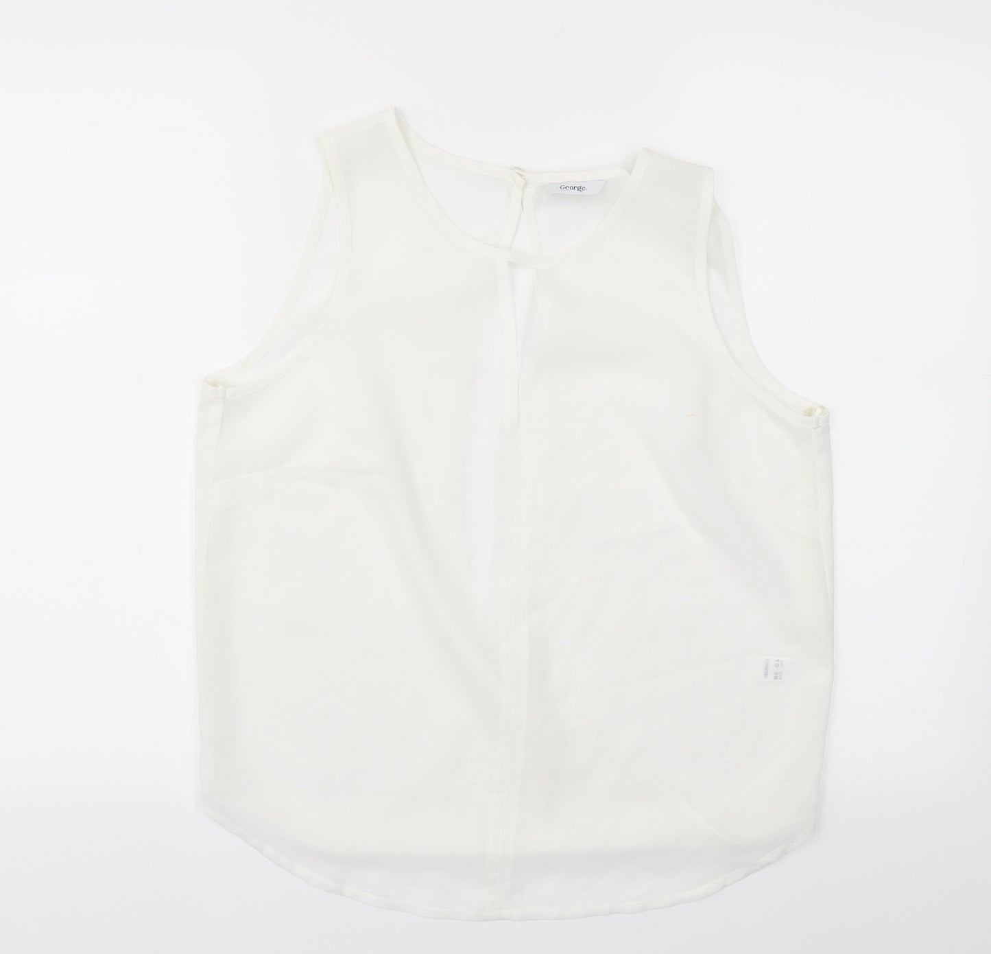 George Womens White   Basic Blouse Size 10