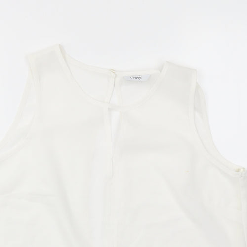 George Womens White   Basic Blouse Size 10